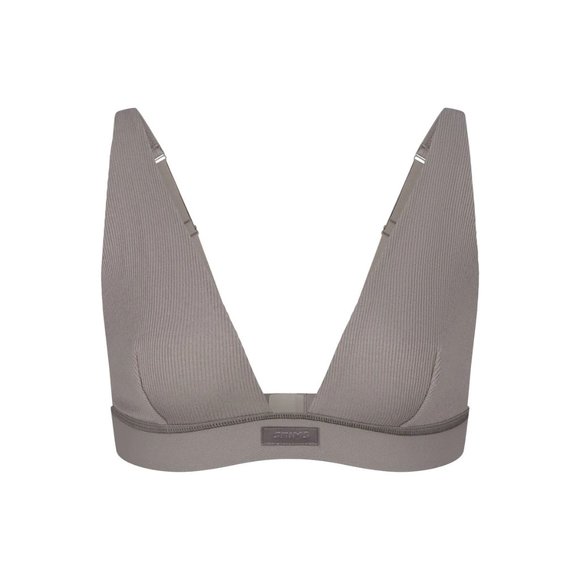 SKIMS Other - Skims Cotton Plunge Bralette - Smoke